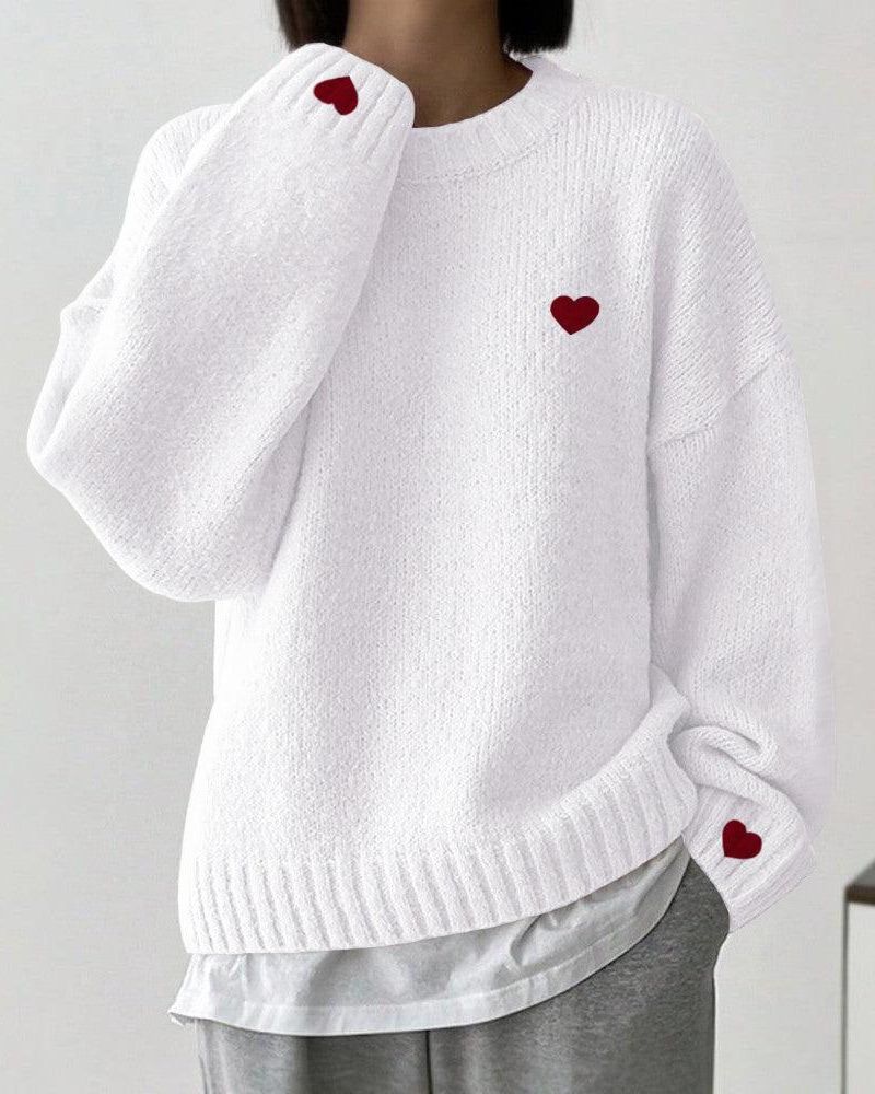 AMERY - LONG SLEEVED WHITE SWEATER