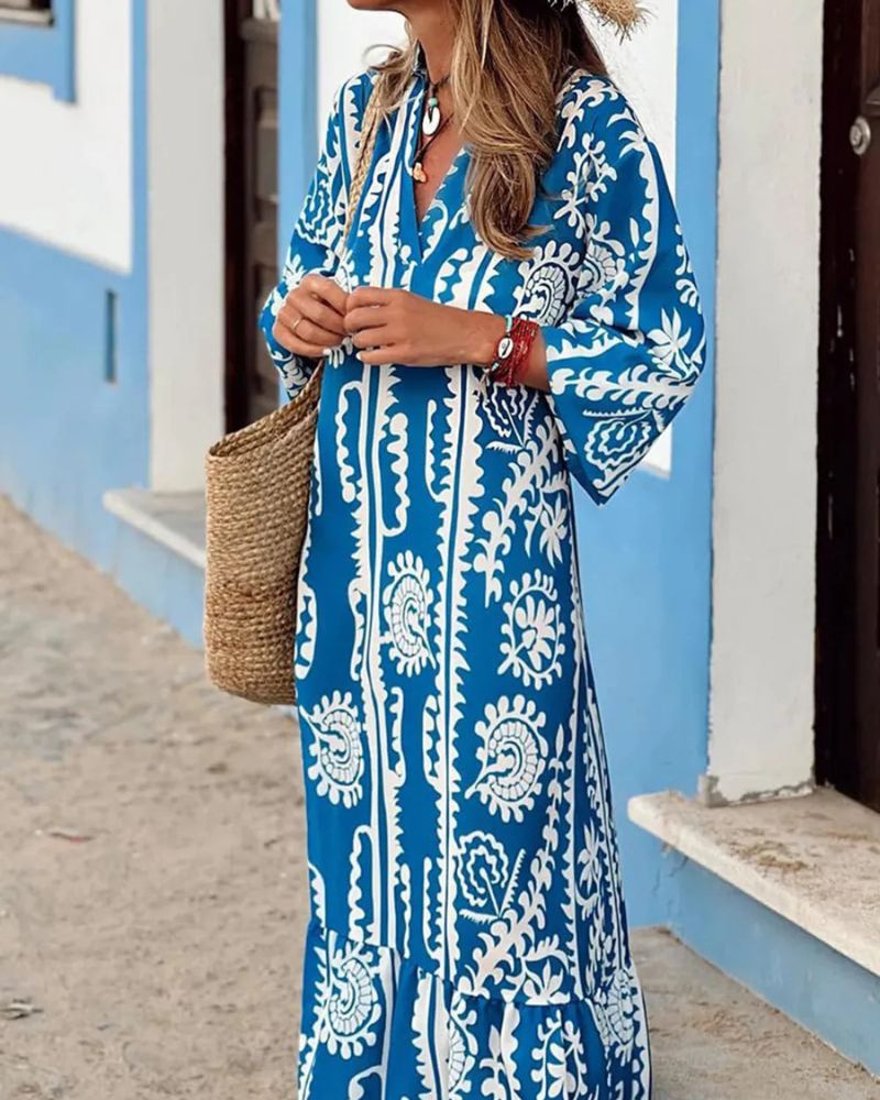 CALIMERA - BOHO PRINTED DRESS