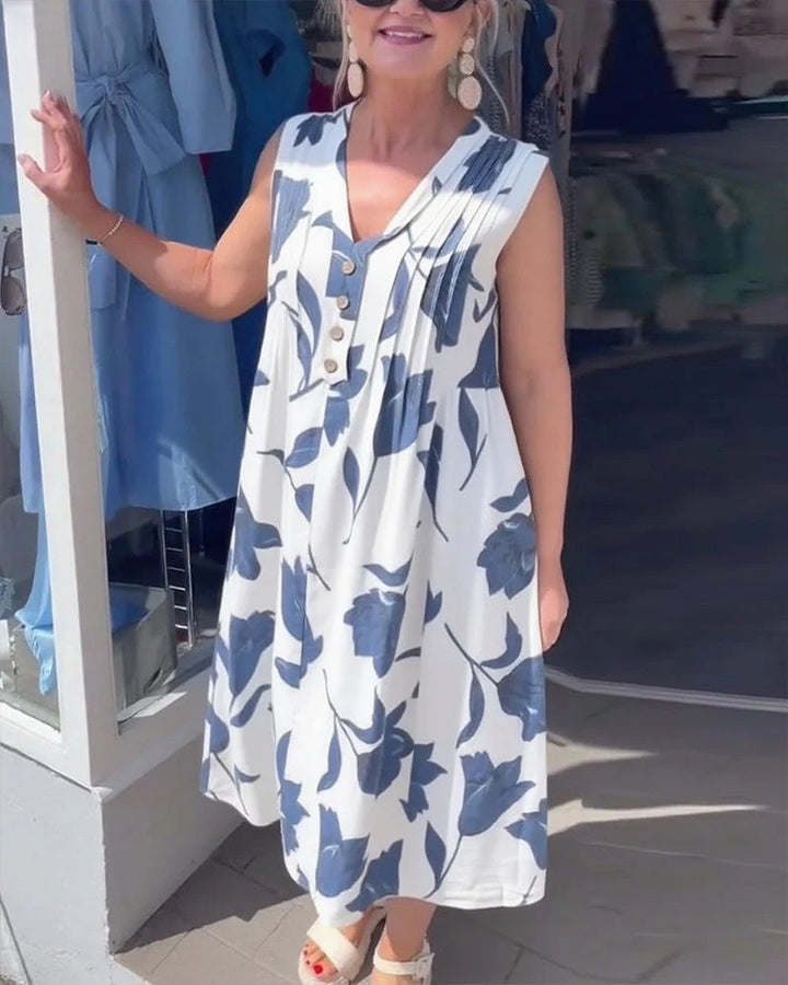 BAROMIA - SLEEVELESS PRINTED DRESS