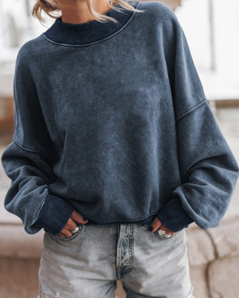 GIZELA - STYLISH WASHED SWEATER