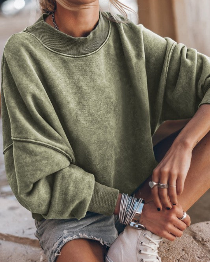 GIZELA - STYLISH WASHED SWEATER