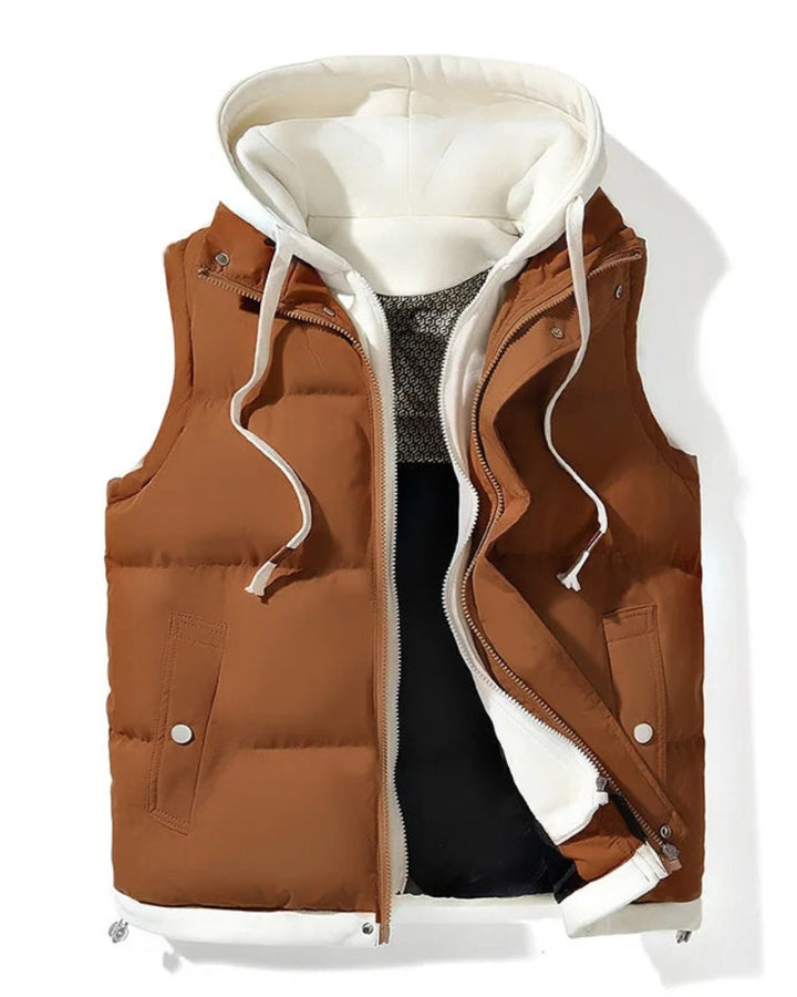 VELORA - Soft Shell Hooded Puffer Gilet