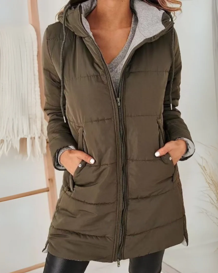 MEREVA - Casual Hooded Puffer Down Jacket