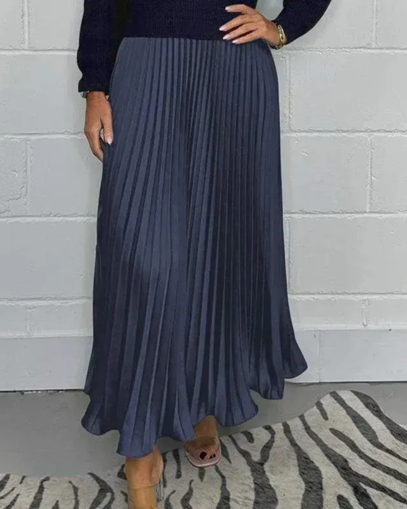 ANTHRO - Maxi Dress with Sweater & Pleated Skirt