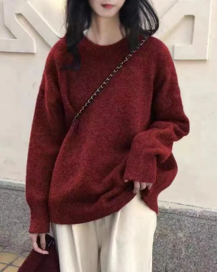 MIOLA - Casual Long Sleeve Round Neck Sweater