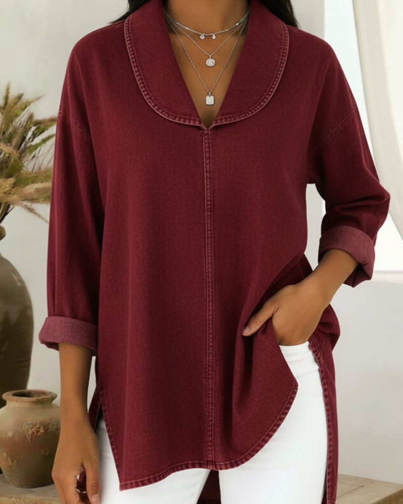 ANADASA - RETRO DENIM TOP