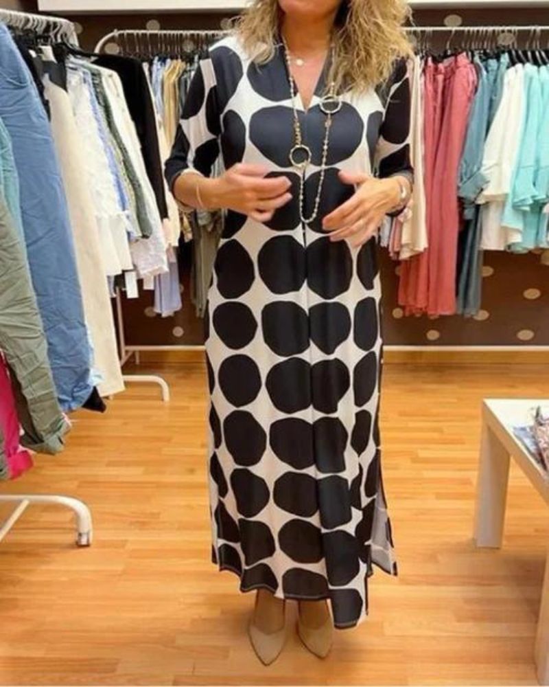 REINE - V-neck Long Dress