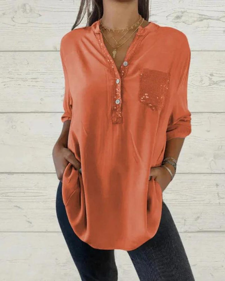 ELINE - V-neck classy shirt