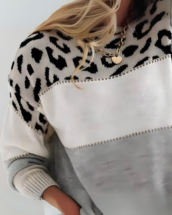 RIANA - Leopard Design Sweater