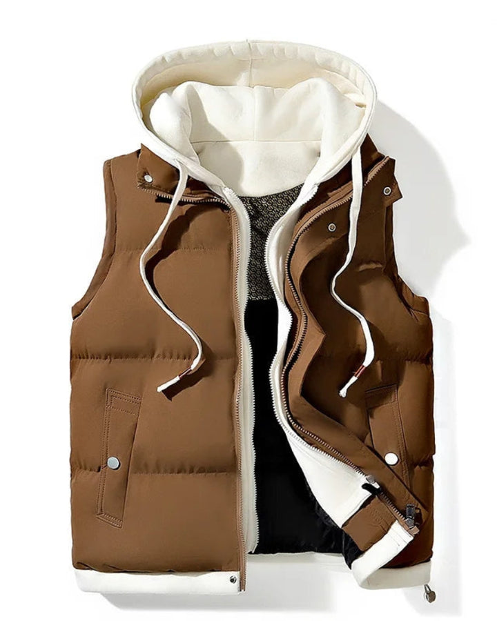 VELORA - Soft Shell Hooded Puffer Gilet