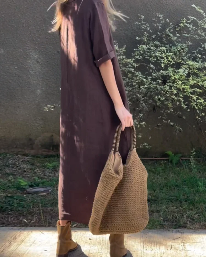 NEREAM - Casual cotton and linen dress