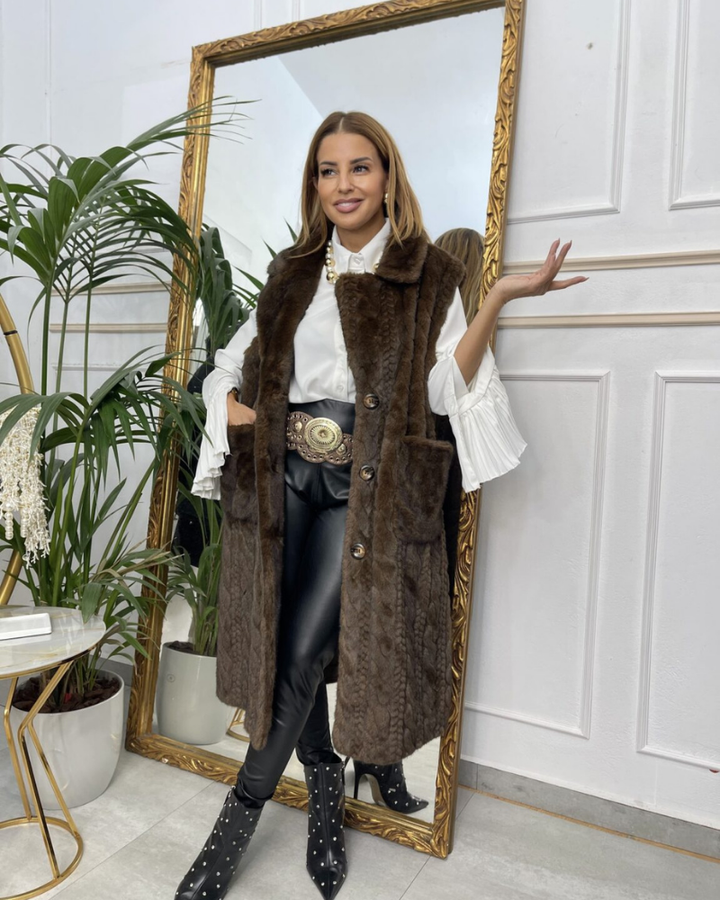 BORANA - Casual Plush Long Vest