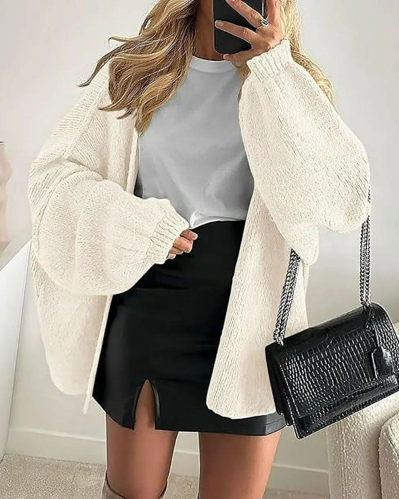 ANARIA - Oversized Knit Cardigan Sweater