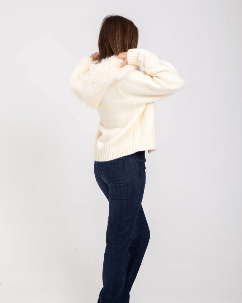 MIVARU - Fur Knitted Jacket