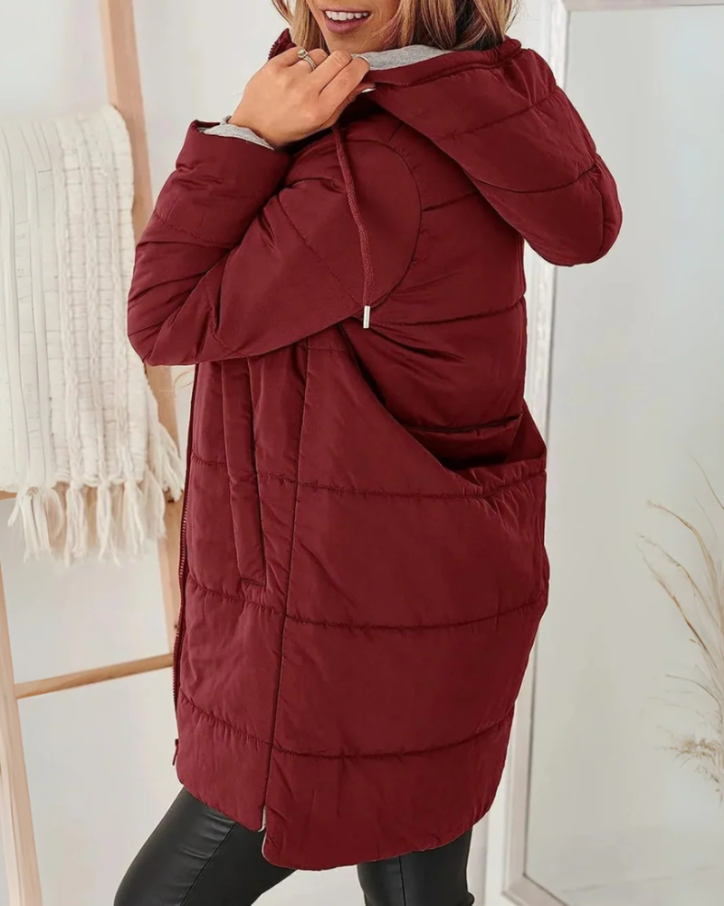 MEREVA - Casual Hooded Puffer Down Jacket