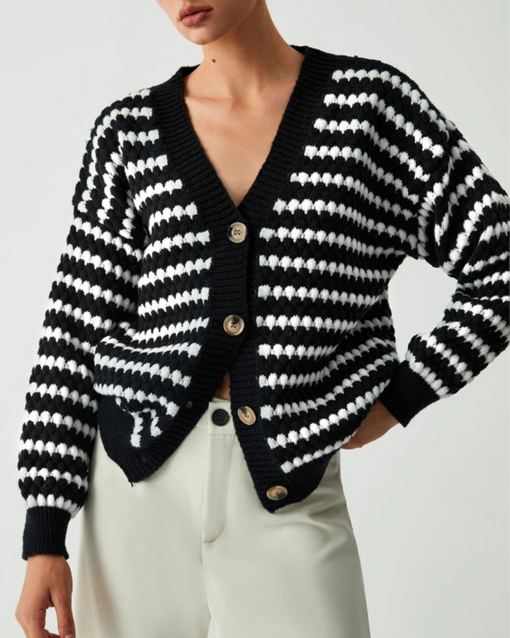 Unspoken Desire - Striped Cardigan