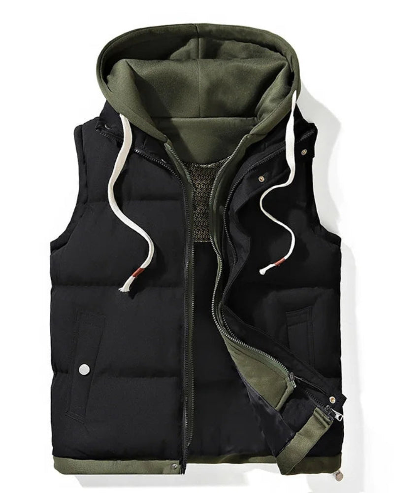 VELORA - Soft Shell Hooded Puffer Gilet