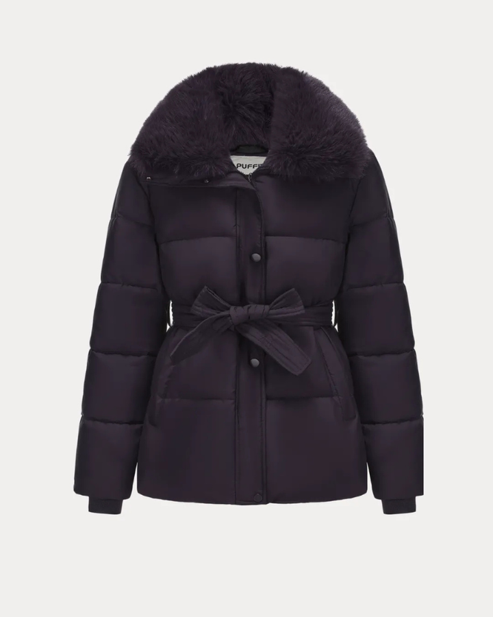 DAMARE - Collar Puffer Jacket With Belt