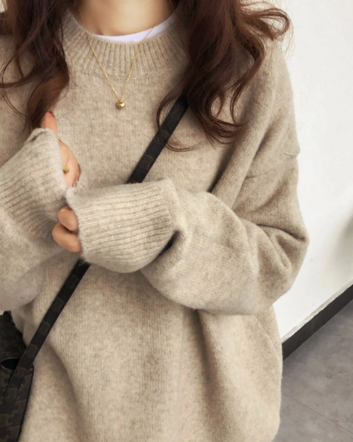 MIOLA - Casual Long Sleeve Round Neck Sweater
