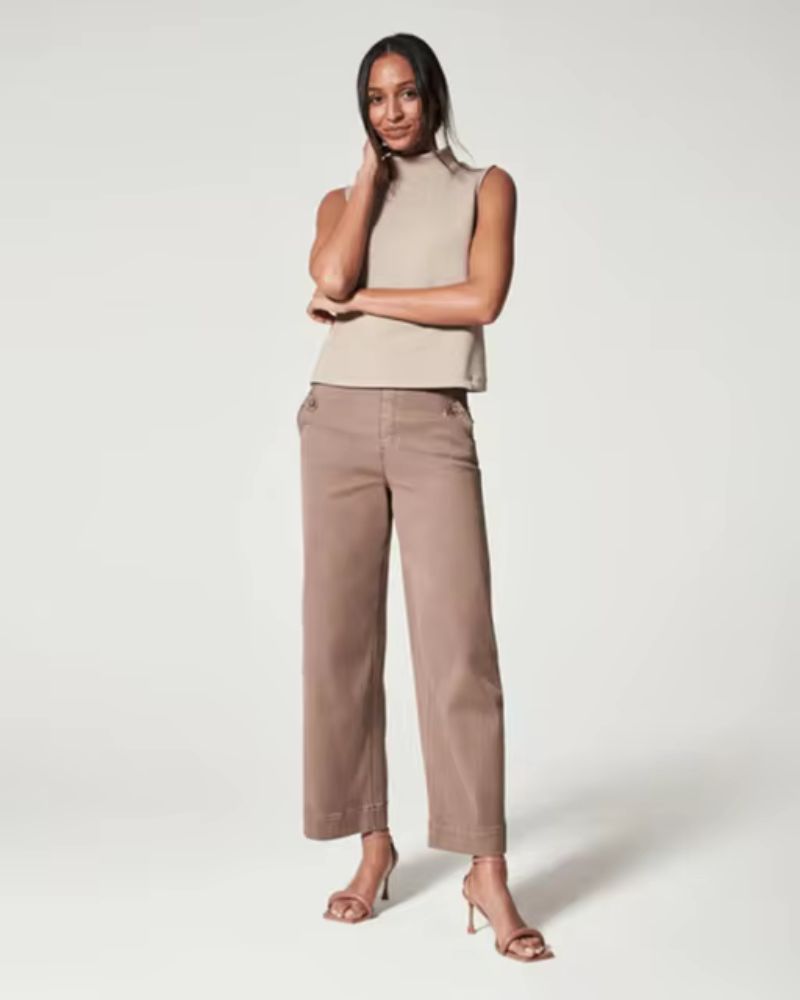 MAROA - Stretch Twill Cropped Wide Leg Pant