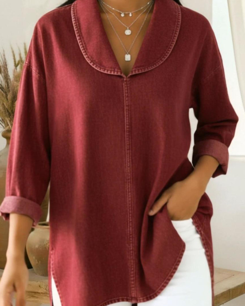 ANADASA - RETRO DENIM TOP