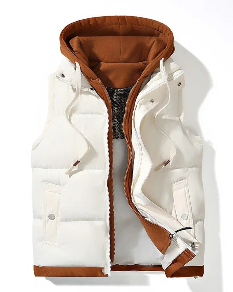 VELORA - Soft Shell Hooded Puffer Gilet