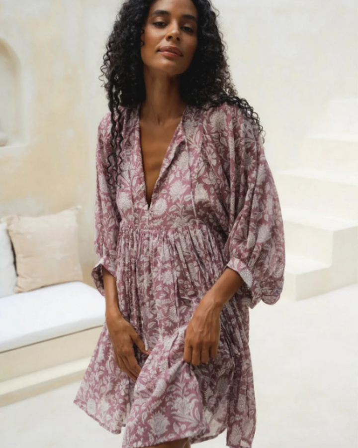 LOURI - BOHO FLORAL DRESS
