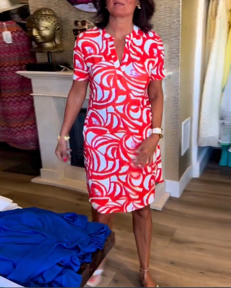 NEREA - ELEGANT PRINTED DRESS