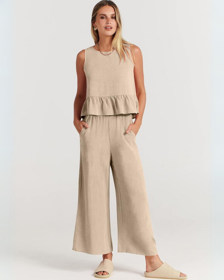 VALERINA - Casual Linen 2 Piece Set