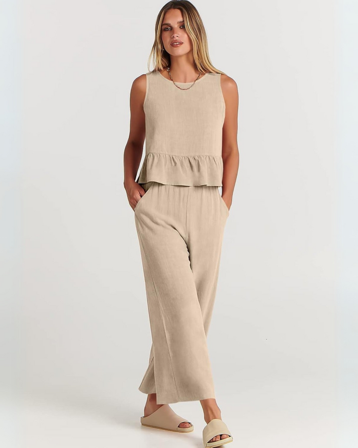 VALERINA - Casual Linen 2 Piece Set