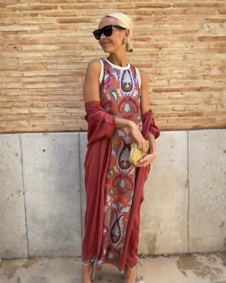 AINA - Dress & Shawl Set