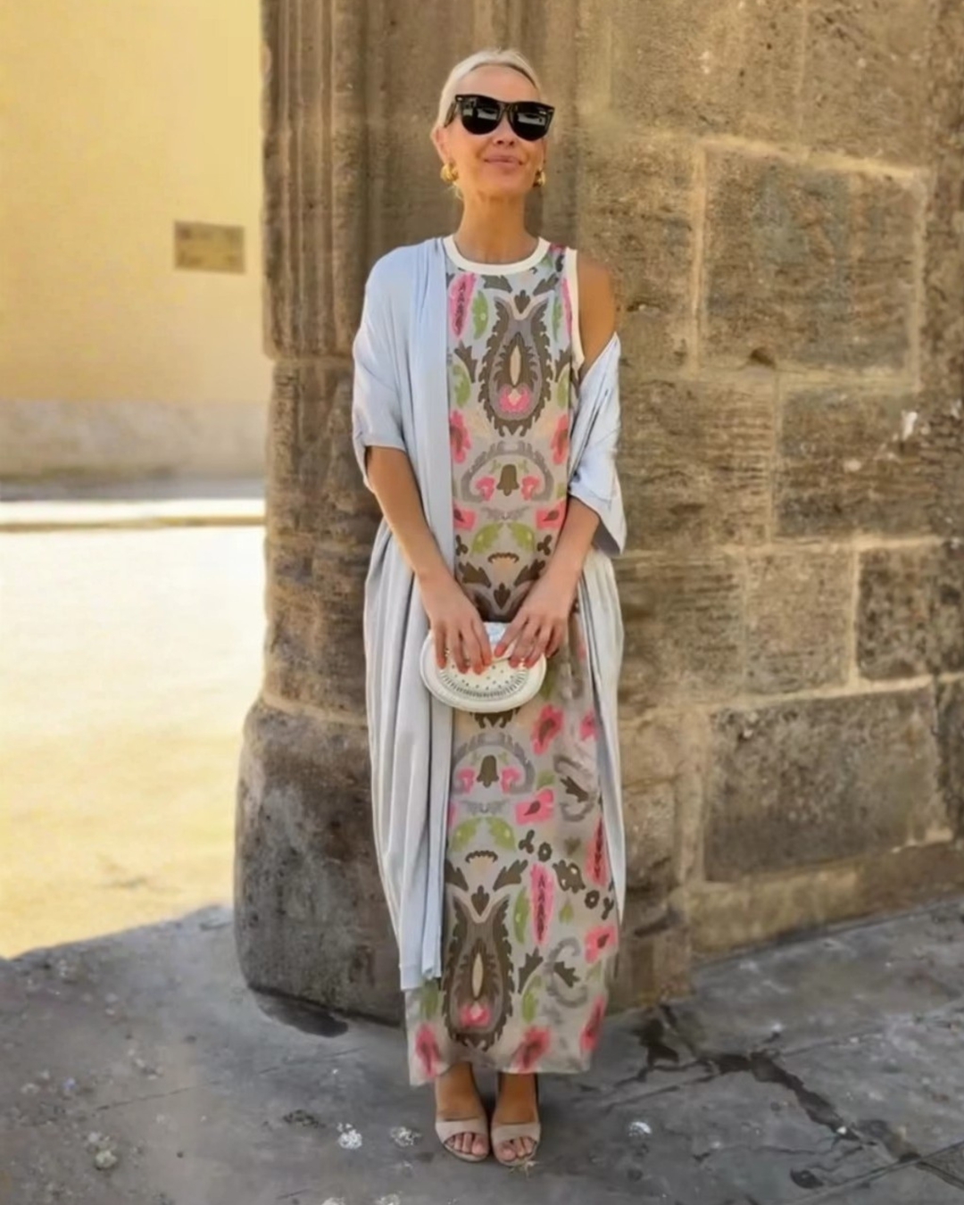 AINA - Dress & Shawl Set