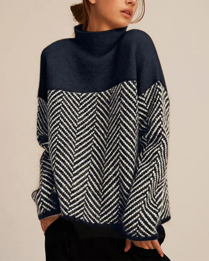 MALENE - COTTON TURTLENECK SWEATER