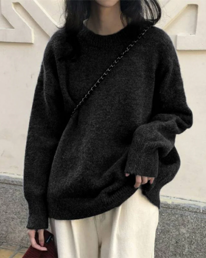 MIOLA - Casual Long Sleeve Round Neck Sweater