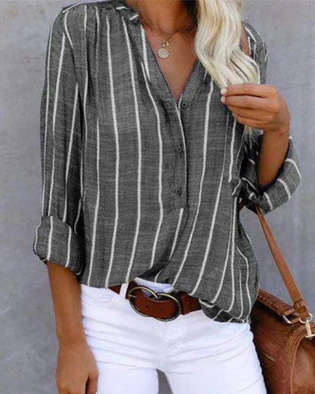 LYLA - CASUAL LOOSE STRIPPED BLOUSE