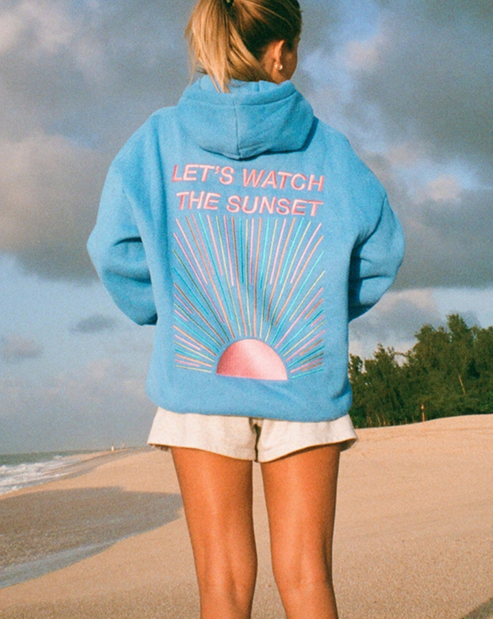 Katie -  Stylish Hoodie "Lets watch the sunset"