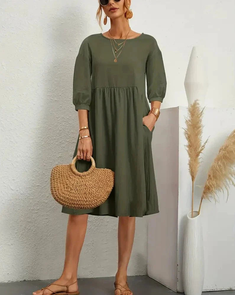 Sian - 3/4 Sleeve Spring Dress