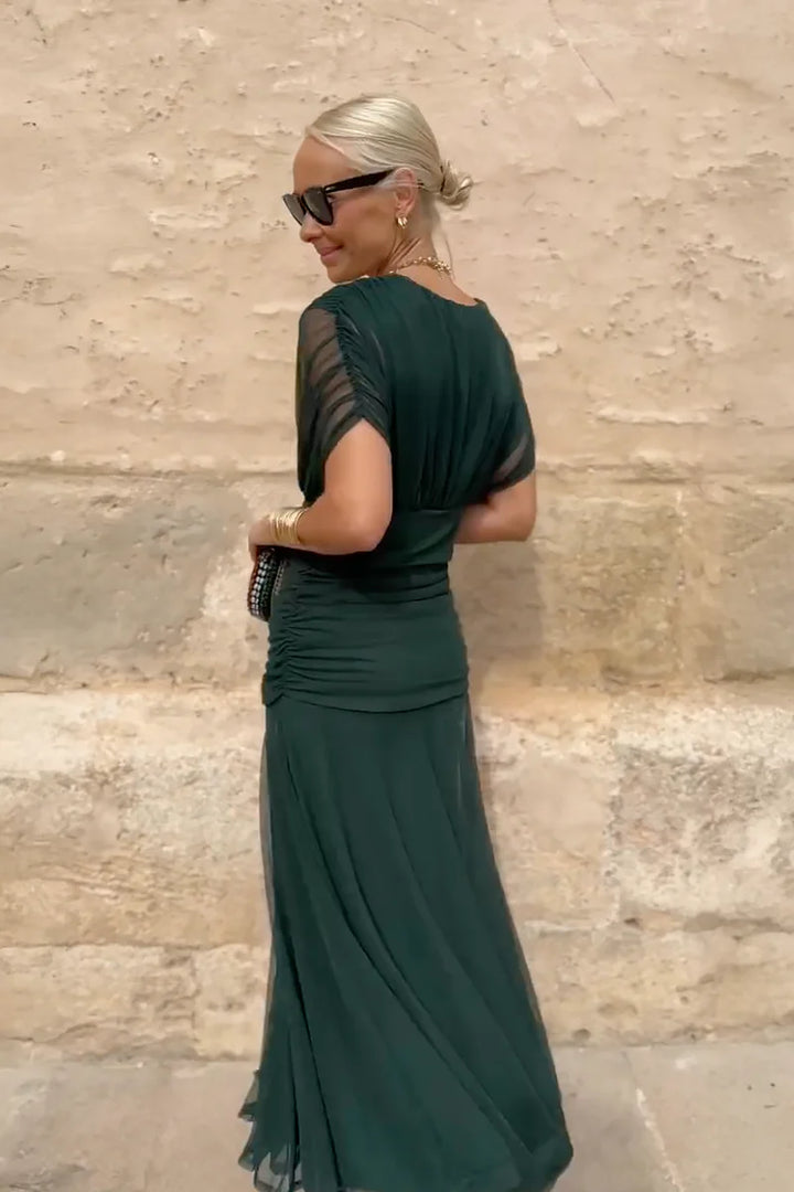 AURORA - ELEGANT V-NECK MAXI DRESS