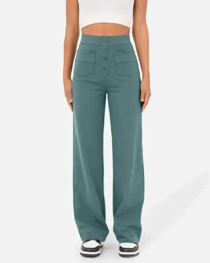 ANDY - High-waisted elastic casual pants