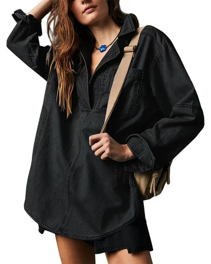 MIERESA - Oversized Denim Pullover